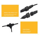 NNEDSZ 15M Plug Festoon String Lights Kits Globe Outdoor Christmas Party Garden