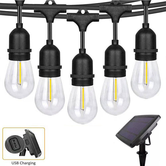 NNEDSZ 15M Solar Festoon String Lights Kits Globe Outdoor Christmas Party Garden