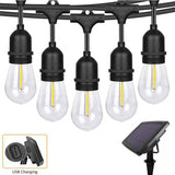 NNEDSZ 15M Solar Festoon String Lights Kits Globe Outdoor Christmas Party Garden