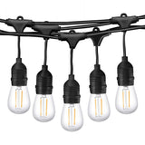 NNEDSZ 15M Solar Festoon String Lights Kits Globe Outdoor Christmas Party Garden