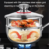 NNEDSZ Premium 316 Stainless Steel Non-Stick 22cm Milk Pot with Double-Sided Honeycomb Design