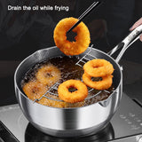 NNEDSZ Premium 316 Stainless Steel Non-Stick 22cm Milk Pot with Double-Sided Honeycomb Design