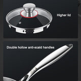 NNEDSZ Premium 316 Stainless Steel Non-Stick 22cm Milk Pot with Double-Sided Honeycomb Design