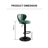 SERENITà Bar Stools Kitchen Bar Stool Leather Barstools Swivel Gas Lift Counter Chairs BS8405 Orange