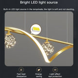 NNEDSZ Luxury Hand Blown Glass LED Pendant Light 100cm Adjustable 3 Color Dimmable Remote Control for Dining Bar Living Room