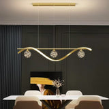 NNEDSZ Luxury Hand Blown Glass LED Pendant Light 100cm Adjustable 3 Color Dimmable Remote Control for Dining Bar Living Room