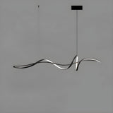 NNEDSZ BAMDECOR A036 Modern LED Linear Pendant Lights with Dimmable LED and Adjustable Hanging Length 120cm -Black