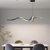 NNEDSZ BAMDECOR A036 Modern LED Linear Pendant Lights with Dimmable LED and Adjustable Hanging Length 120cm -Black