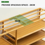 NNEDSZ Blue Cover Six Tier Oxford Cloth Covered Tower Bamboo Wooden Shoe Rack Boot Shelf Stand Storage Organizer