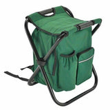 NNEDSZ Portable Folding Backpack Chair Camping Stool Cooler Bag Rucksack Beach Fishing 150kg load comb