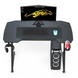 NNEDSZ 120cm New Arrive Computer Table Z Shaped Gaming Desk With RGB Led Lights Gaming Tables