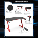 NNEDSZ 140cm New Arrive Computer Table Z Shaped Gaming Desk With RGB Led Lights Gaming Tables