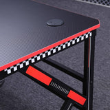 NNEDSZ Gaming Desk Desktop PC Computer Desks Desktop Racing Table Office Laptop Home K-Shaped Legs Black 120cm