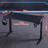 NNEDSZ D2105 140cm Gaming Desk Desktop PC Computer Desks Desktop Racing Table Office Laptop Home AU