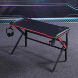 NNEDSZ Gaming Desk Desktop PC Computer Desks Desktop Racing Table Office Laptop Home K-Shaped Legs Black 140cm
