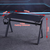 NNEDSZ 140cm RGB Gaming Desk Desktop PC Computer Desks Desktop Racing Table Office Laptop Home AU