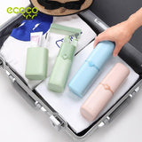 NNEDSZ Portable Toothbrush Holder Tooth Mug Toothpaste Cup Bath Travel Box Accessories Set Blue