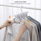 NNEDSZ Magic Hanger Space Saving Multifunctional Clothes Coat Hanger Dryer Laundry Drying Rack Airer Clothes Horse White