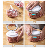 NNEDSZ Ecoco Easy Chopper Mincer Mixer Slicer Dicer Blender Cutter Shredder For Onion Garlic 1000 Black