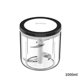 NNEDSZ Ecoco 3 Sizes Cutter Set Easy Chopper Mincer Mixer Slicer Dicer Blender Shredder For Onion Garlic Black