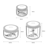 NNEDSZ Ecoco 3 Sizes Cutter Set Easy Chopper Mincer Mixer Slicer Dicer Blender Shredder For Onion Garlic Grey