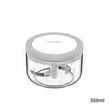 NNEDSZ Ecoco 3 Sizes Cutter Set Easy Chopper Mincer Mixer Slicer Dicer Blender Shredder For Onion Garlic Grey