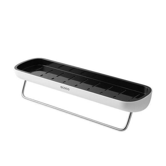 NNEDSZ Bathroom Shelves Organizer Wall Mount Home Towel shelf Shampoo Rack With Towel Bar Storage Rack Bathroom Accessories Black