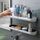 NNEDSZ Bathroom Shelves Organizer Wall Mount Home Towel shelf Shampoo Rack With Towel Bar Storage Rack Bathroom Accessories Black