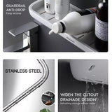 NNEDSZ Bathroom Shelves Organizer Wall Mount Home Towel shelf Shampoo Rack With Towel Bar Storage Rack Bathroom Accessories Black