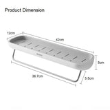 NNEDSZ Bathroom Shelves Organizer Wall Mount Home Towel shelf Shampoo Rack With Towel Bar Storage Rack Bathroom Accessories Black