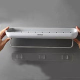 NNEDSZ Bathroom Shelves Organizer Wall Mount Home Towel shelf Shampoo Rack With Towel Bar Storage Rack Bathroom Accessories Black
