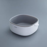 NNEDSZ Ecoco Double Drain Basket Bowl Washing Kitchen Strainer Noodles Vegetables Fruit Sink Supplies Grey