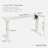 NNEDSZ Standing Desk Height Adjustable Sit Stand Motorised Single Motor Frame Grey Only