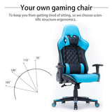 NNEDSZ Gaming Chair Ergonomic Racing chair 165° Reclining Gaming Seat 3D Armrest Footrest Green Black