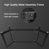 NNEDSZ 120x60cm Glossy White Minimalist Slate Coffee Table Marble Tea Table Living Room Rectangle Cocktail Side Table Solid Metal Legs