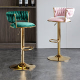 NNEDSZ SERENITà Green Velvet Seat Kitchen Breakfast Bar Stools Counter Height Barstools with Back Cushioned Chairs for Home Bar x2