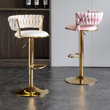 NNEDSZ SERENITà Ivory Velvet Seat Kitchen Breakfast Bar Stools Counter Height Barstools with Back Cushioned Chairs for Home Bar x2