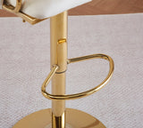 NNEDSZ 2x Height Adjustable Blue Swivel Bar Stool Velvet Golden Round Base Barstools Chairs