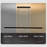 NNEDSZ Modern Minimalist Trapezoid Pendant Light Adjustable LED Bar Light Black