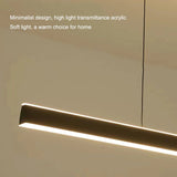 NNEDSZ Modern Minimalist Trapezoid Pendant Light Adjustable LED Bar Light Black