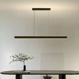 NNEDSZ Modern Minimalist Trapezoid Pendant Light Adjustable LED Bar Light Black