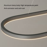 NNEDSZ Modern Minimalist Oval Pendant Light Adjustable LED Chandelier White