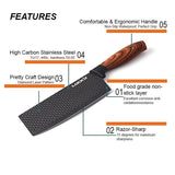 NNEDSZ 6 pieces Kitchen Knife Set Everich Chef Knives Stainless Steel Nonstick Scissor Cutting Board