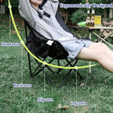 NNEDSZ RAZOJESS Moon Chair for Outdoor Camping Fishing Picnic Khaki
