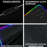 NNEDSZ LED Gaming Mouse Pad Large RGB Extended Mousepad Keyboard Desk Anti-slip Mat