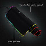 NNEDSZ LED Gaming Mouse Pad Large RGB Extended Mousepad Keyboard Desk Anti-slip Mat