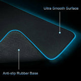 NNEDSZ LED Gaming Mouse Pad Large RGB Extended Mousepad Keyboard Desk Anti-slip Mat