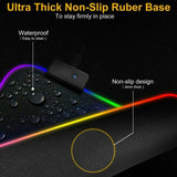 NNEDSZ LED Gaming Mouse Pad Large RGB Extended Mousepad Keyboard Desk Anti-slip Mat