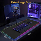 NNEDSZ LED Gaming Mouse Pad Large RGB Extended Mousepad Keyboard Desk Anti-slip Mat