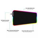 NNEDSZ LED Gaming Mouse Pad Large RGB Extended Mousepad Keyboard Desk Anti-slip Mat